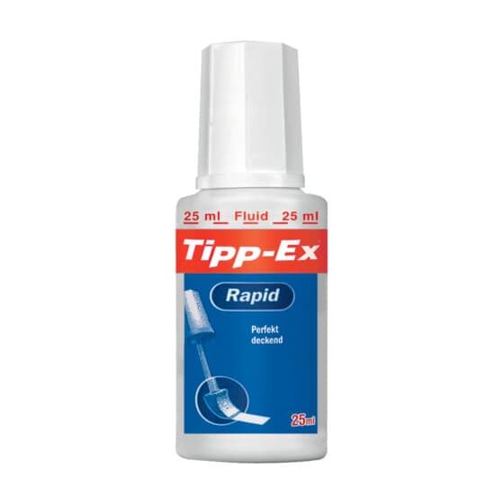 Tipp-Ex® Korrekturfluid Rapid - Flasche à 25ml, weiß