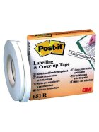 Post-it® Abdeck- und Beschriftungsband, 17,7 m x 4 mm, Schachtel mit 2 Nachfüllrollen