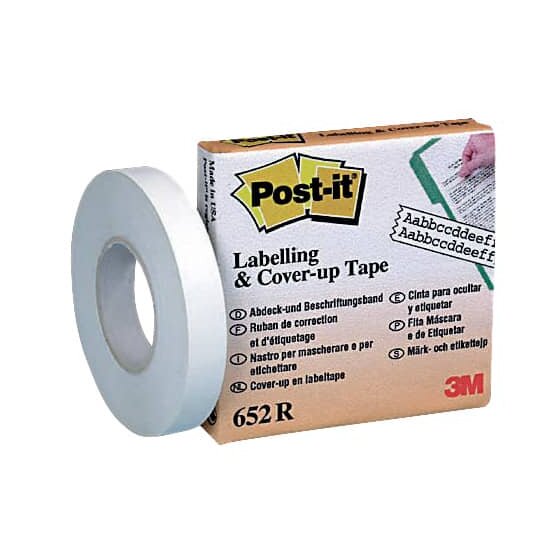 Post-it® Abdeck- und Beschriftungsband, 17,7 m x 8 mm, Schachtel mit 1 Nachfüllrolle