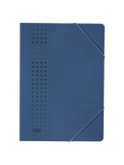 Elba Eckspanner chic A4, für ca. 150 DIN A4-Blätter, mit Eckspannergummi, aus 320 g/m² Karton (RC), dunkelblau