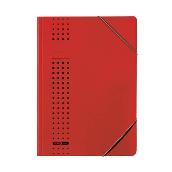 Elba Eckspanner chic A4, für ca. 150 DIN A4-Blätter, mit Eckspannergummi, aus 320 g/m² Karton (RC), rot