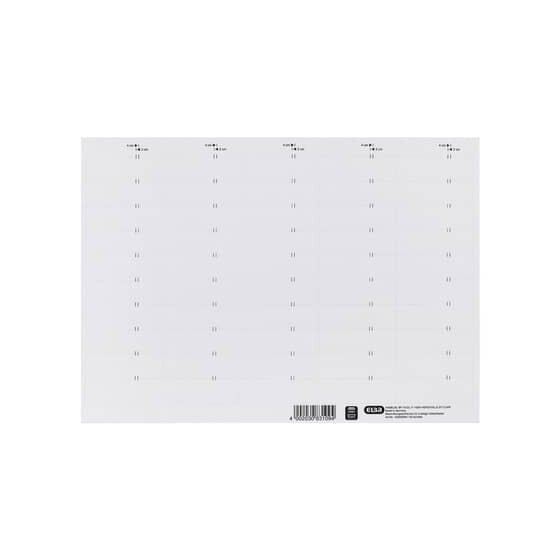 Elba vertic® Beschriftungsschild für Registratur, 58 x 18 mm, weiß, 50 Stück