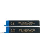 Faber-Castell Feinmine SUPER POLYMER - 0,7 mm, HB, tiefschwarz, 12 Minen