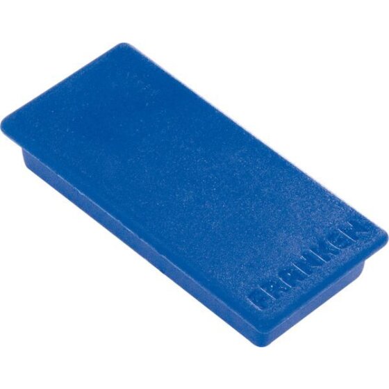 Franken Haftmagnet, 23x50mm, blau, Haftkraft: 1000g (bis zu 10 Blatt 80g/qm), Packung à 10 Stück