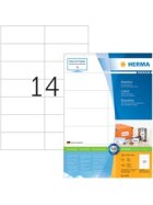 Herma 4674 Etiketten Premium A4, weiß 105x42,3 mm Papier matt 1400 St.
