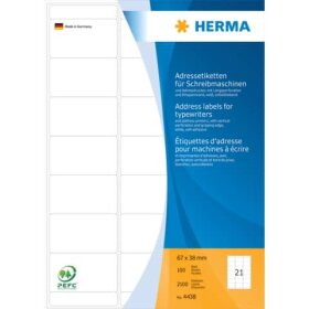 Herma 4438 Adress-Etiketten - 67 x 38 mm, selbstklebend,...