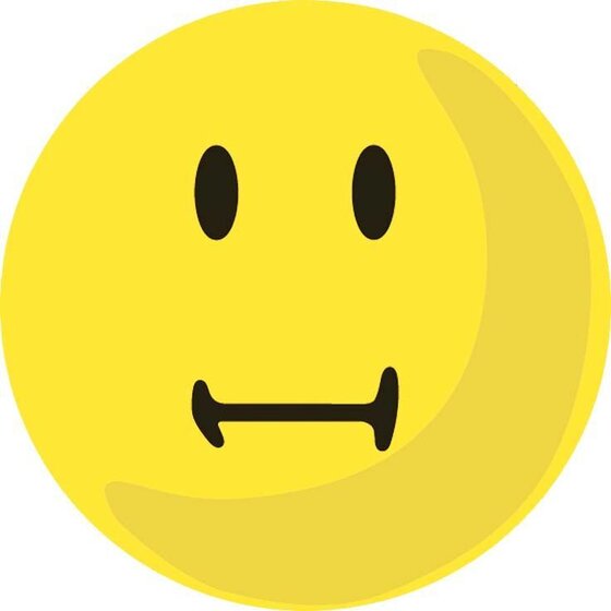 Franken Moderationskarte Wertungssymbol - Gesicht neutral, gelb, 100 Stück