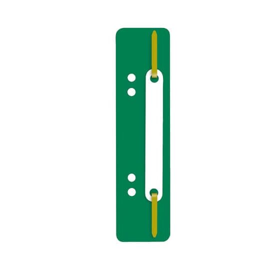 Q-Connect® Heftstreifen Kunststoff, kurz - Deckleiste aus Kunststoff, dunkelgrün, 25 Stück