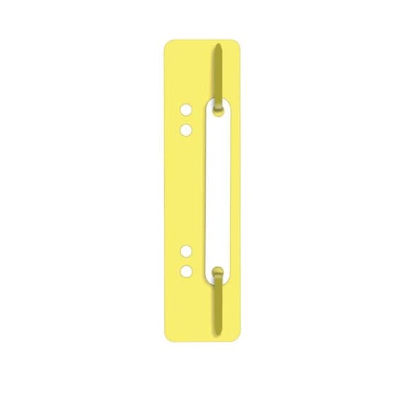 Q-Connect® Heftstreifen Kunststoff, kurz - Deckleiste aus Kunststoff, gelb, 25 Stück
