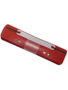 Q-Connect® Heftstreifen Kunststoff, kurz - Deckleiste aus Kunststoff, rot, 25 Stück