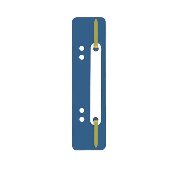 Q-Connect® Heftstreifen Kunststoff, kurz - Deckleiste aus Kunststoff, blau, 25 Stück