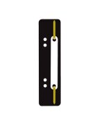 Q-Connect® Heftstreifen Kunststoff, kurz - Deckleiste aus Kunststoff, schwarz, 25 Stück