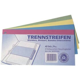 Q-Connect® Trennstreifen - 190 g/qm Karton, sortiert,...