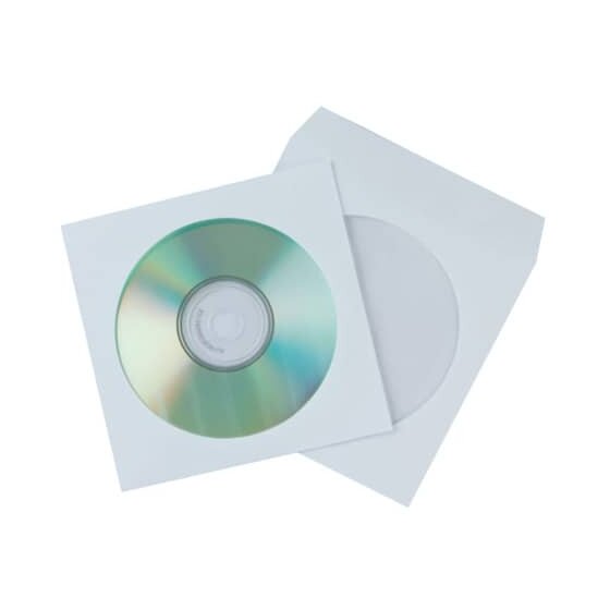 Q-Connect® CD-Papierhüllen - weiß
