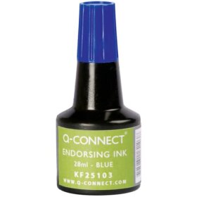 Q-Connect® Stempelfarbe - ohne Öl, 28 ml, blau