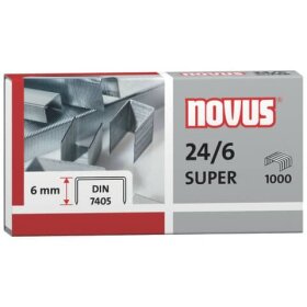 Novus® Heftklammern Nr. 24/6 DIN Super - Stahldraht,...