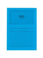 Elco Sichtmappen Ordo classico - blau, 120g, 100 Stück, Sichtfenster und Linien