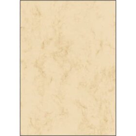 SIGEL Marmor-Papier, beige, A4, 90 g/qm, 25 Blatt