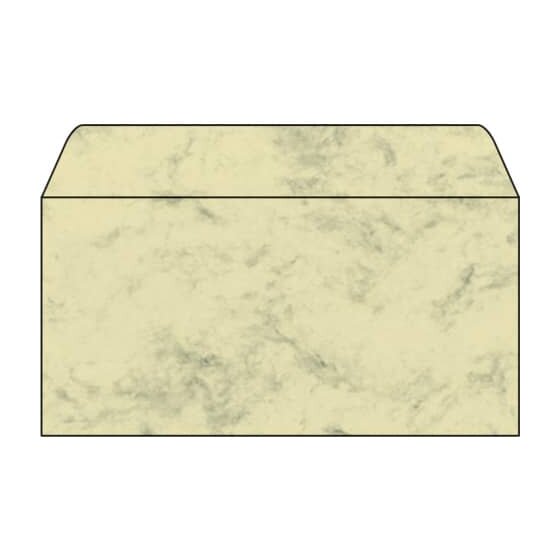SIGEL Umschlag, Marmor beige, DIN lang (110x220 mm), 90 g/qm, 50 Umschläge
