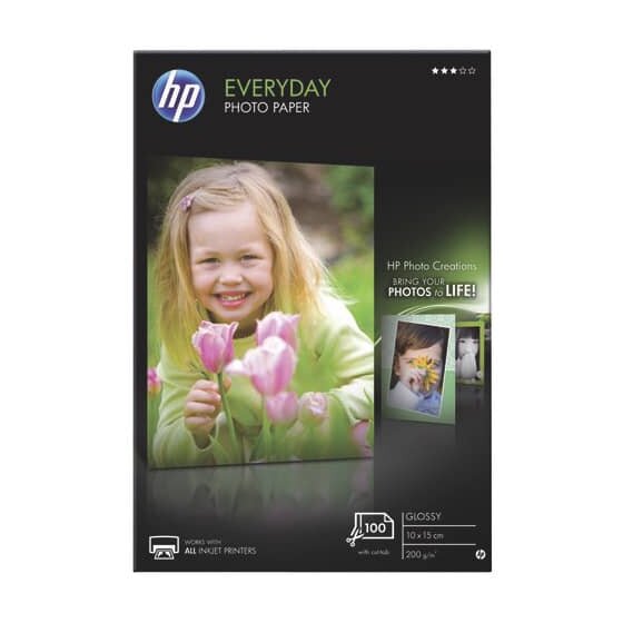 Hewlett Packard (HP) Fotopapiere Standard - A4, glänzend, 200 g/qm, 25 Blatt