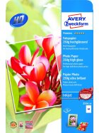 Avery Zweckform® 2556-20 Premium Inkjet Fotopapier - DIN A4, hochglänzend, 250 g/qm, 20 Blatt