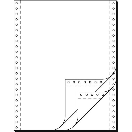 SIGEL DIN-Computerpapier, 3fach, 12"x240 mm (A4 hoch), SD, längsperforiert, 600 Sätze