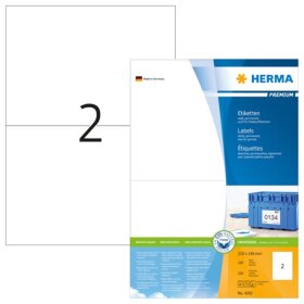 Herma 4282 Etiketten Premium A4, weiß 210x148 mm...
