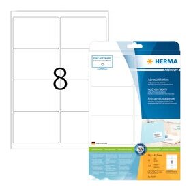 Herma 5077 Adressetiketten Premium A4, weiß...
