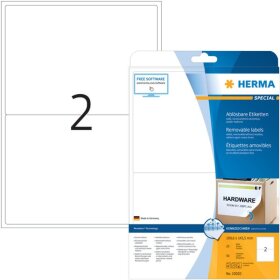 Herma 10020 Etiketten A4 weiß 199,6x143,5 mm Movables/ablösbar Papier matt 50 St.