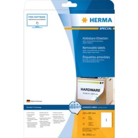 Herma 10021 Etiketten A4 weiß 210x297 mm...