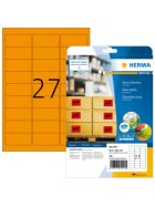 Herma 5141 Etiketten A4 neon-orange 63,5x29,6 mm Papier matt 540 St.