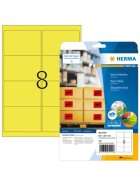 Herma 5144 Etiketten A4 neon-gelb 99,1x67,7 mm Papier matt 160 St.