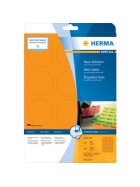 Herma 5153 Etiketten A4 neon-orange Ø 60 mm rund Papier matt 240 St.