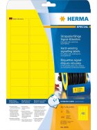 Herma 8030 Signal-Etiketten strapazierfähig A4 45,7x21,2 mm gelb stark haftend Folie matt wetterfest 1200 St.