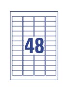 Avery Zweckform® L4778-20 Folien-Etiketten - 45,7 x 21,2 mm, weiß, 960 Etiketten/20 Blatt, permanent, wetterfest