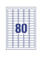 Avery Zweckform® L4732REV-100 Universal-Etiketten - 35,6 x 16,9 mm, weiß, 8.000 Etiketten/100 Blatt, wiederablösbar