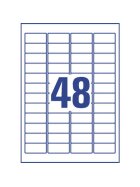 Avery Zweckform® L4736REV-100 Universal-Etiketten - 45,7 x 21,2 mm, weiß, 4.800 Etiketten, wiederablösbar