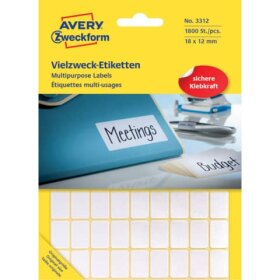 Avery Zweckform® 3312 Universal-Etiketten - 18 x 12...