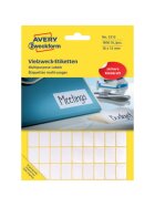 Avery Zweckform® 3312 Universal-Etiketten - 18 x 12 mm, weiß, 1.800 Etiketten/25 Blatt, permanent