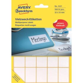 Avery Zweckform® 3321 Universal-Etiketten - 32 x 23...