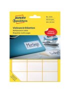 Avery Zweckform® 3325 Universal-Etiketten - 38 x 24 mm, weiß, 522 Etiketten/29 Blatt, permanent