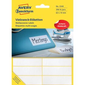 Avery Zweckform® 3340 Universal-Etiketten, 62 x 19...