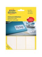 Avery Zweckform® 3329 Universal-Etiketten - 76 x 39 mm, weiß, 192 Etiketten/32 Blatt, permanent