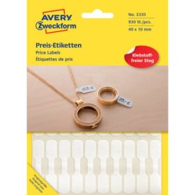 Avery Zweckform® 3335 Preis-Etiketten - 49 x 10 mm,...
