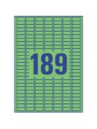 Avery Zweckform® L6049-20 Etiketten - 25,4 x 10 mm, grün, 3.780 Etiketten/20 Blatt, wiederablösbar