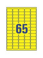 Avery Zweckform® L4793-20 Etiketten - 38,1 x 21,2 mm, gelb, 1.300 Etiketten/20 Blatt, wiederablösbar