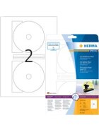 Herma 5115 CD-Etiketten Maxi A4 weiß Ø 116 mm Papier matt blickdicht 50 St.