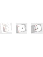 CD-Etiketten Ø 116mm (Innenloch groß), weiß, 200 Etiketten, blickdicht, Papier, Inkjet-, Laserdrucker, Kopierer, Packung à 100 Blatt