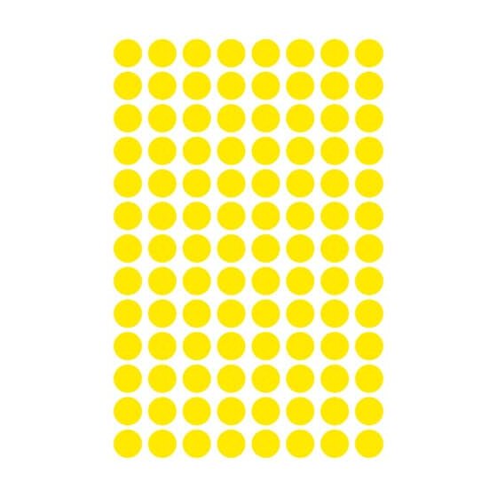 Avery Zweckform® 3013 Markierungspunkte - Ø 8 mm, 4 Blatt/416 Etiketten, gelb