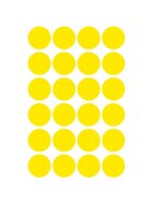 Avery Zweckform® 3007 Markierungspunkte - Ø 18 mm, 4 Blatt/96 Etiketten, gelb